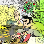 Robert Burns sitting in front of the peat fire in a thatched lowly cottage is visited by the muse of all creative artists and reminded not to give up. From his poem <i>The Vision</i>. 